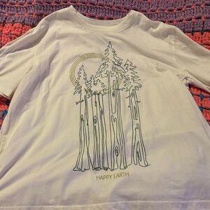 White T-Shirt with Tree Design